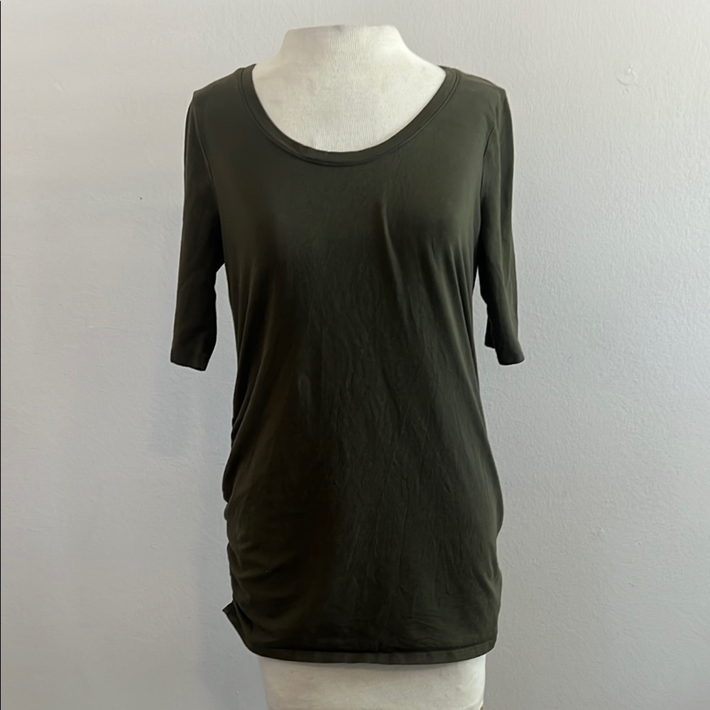 Women's Maternity Olive Green Top